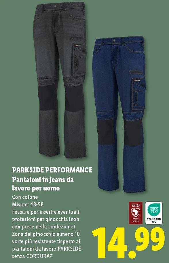 Parkside Performance - Pantaloni In Jeans Da Lavoro Per Uomo