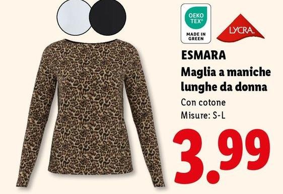 Esmara - Maglia A Maniche Lunghe Da Donna