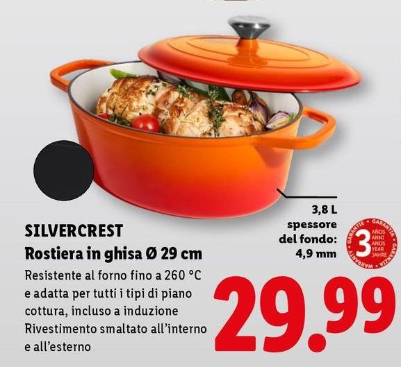 Silvercrest - Rostiera In Ghisa Ø 29 Cm