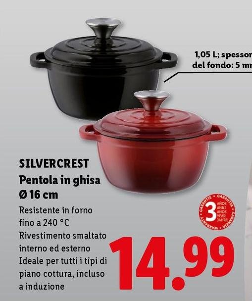 Silvercrest - Pentola In Ghisa Ø 16 Cm