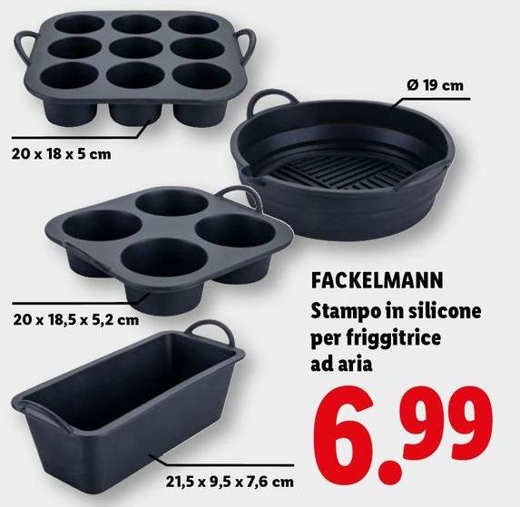 Fackelmann - Stampo In Silicone Per Friggitrice Ad Aria