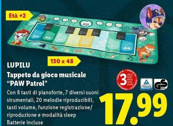 Lupilu - Tappeto Da Gioco Musicale "Paw Patrol"