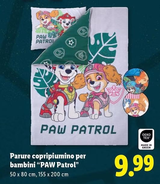 Parure Copripiumino Per Bambini "Paw Patrol"