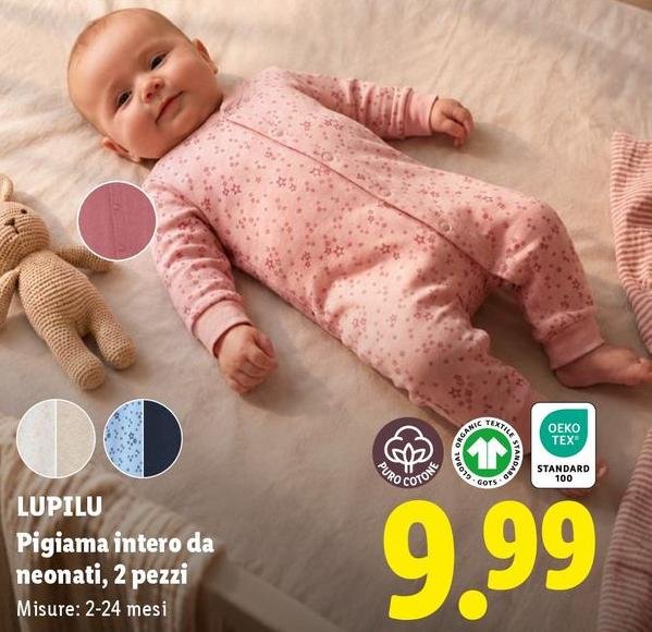 Lupilu - Pigiama Intero Da Neonati, 2 Pezzi