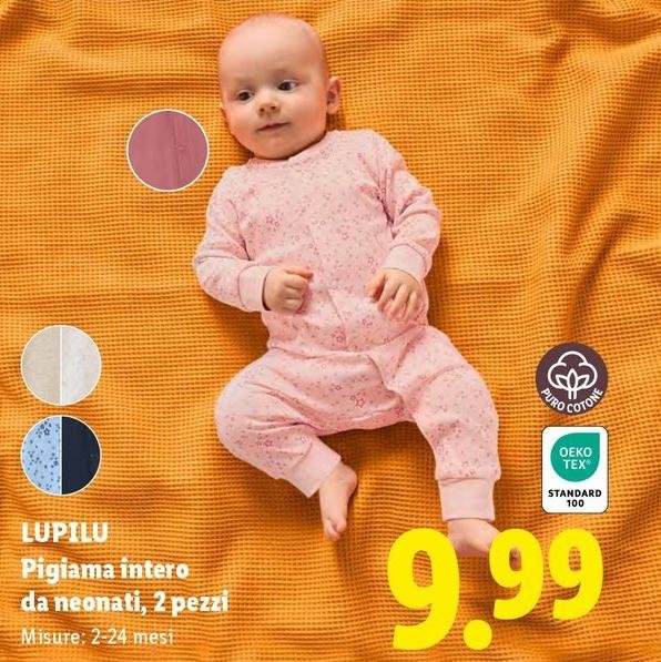 Lupilu - Pigiama Intero Da Neonati, 2 Pezzi