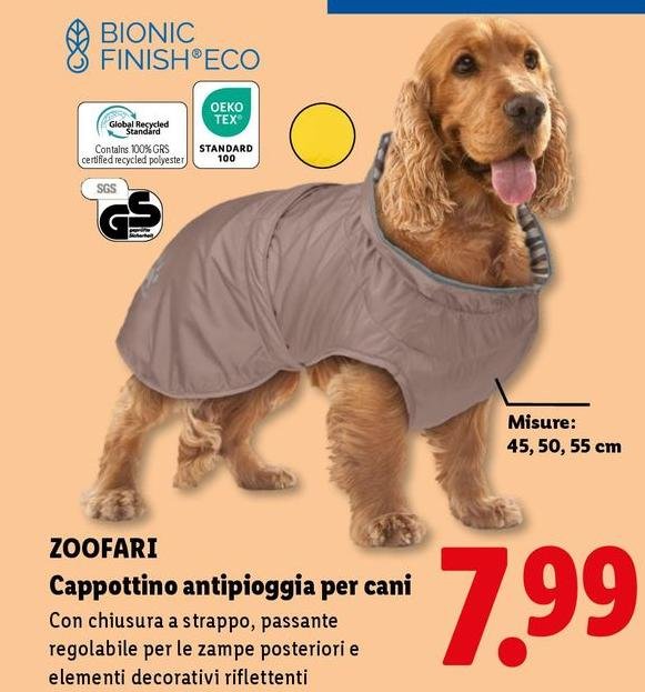 Zoofari - Cappottino Antipieggia Per Cani