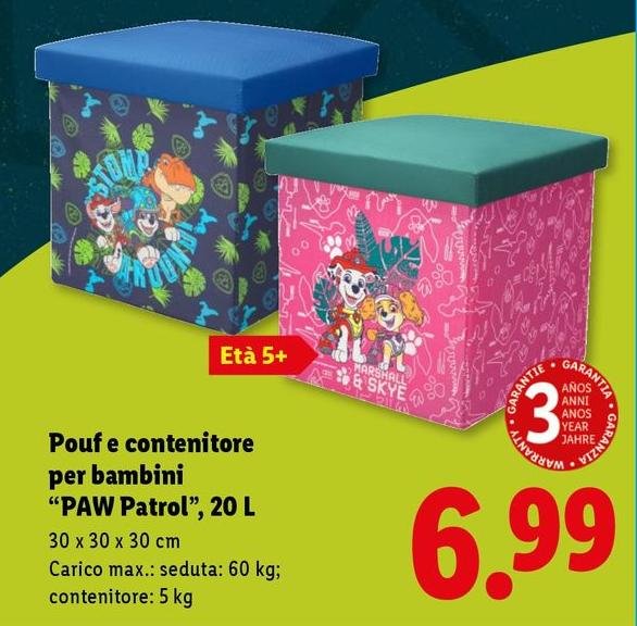 Marshall - Pouf E Contenitore Per Bambini