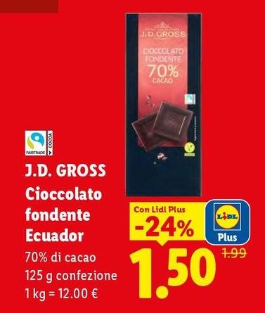 Fairtrade - Cioccolato Fondente Ecuador