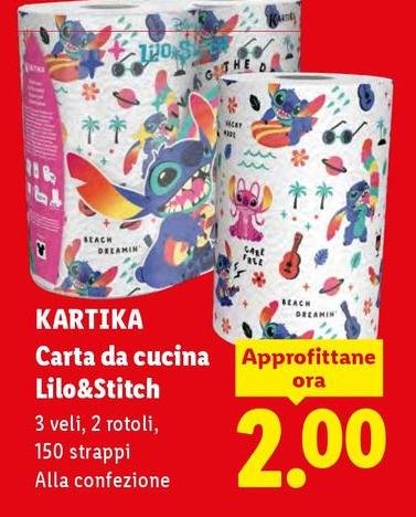 Kartika - Carta Da Cucina Lilo&Stich