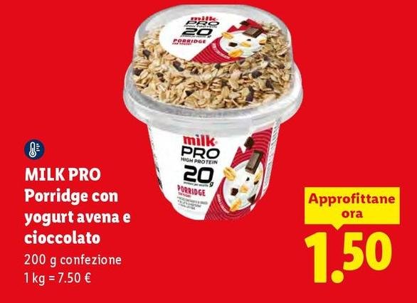 Milk protein - Porridge Con Yogurt Avena E Cioccolato