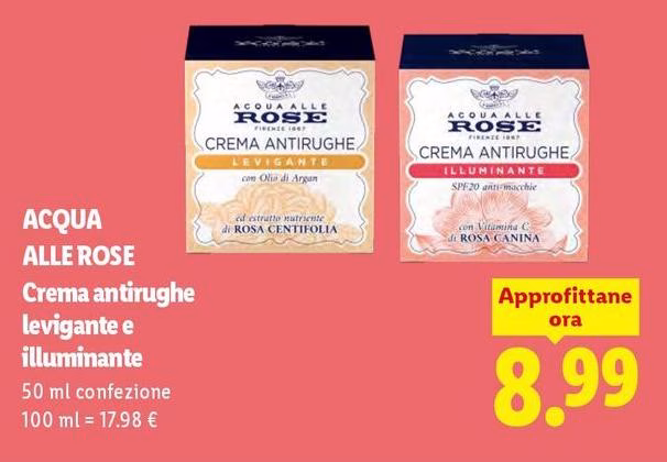 Acqua Alle Rose - Crema Antirughe Levigante E Illuminante