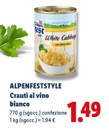 Alpen fest - Crauti Al Vino Bianco