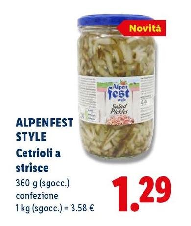 Alpen fest - Cetrioli A Strisce