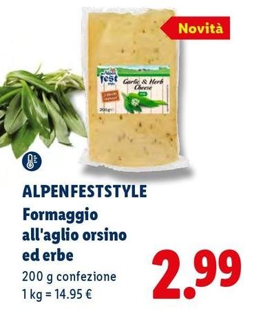 Alpen fest - Formaggio All'Aglio Orsino Ed Erbe