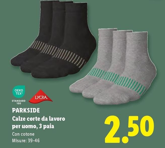 Oeko Tex - Calze Corte Da Lavoro Per Uomo
