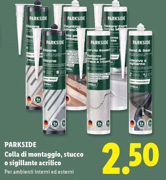Parkside - Colla Di Montaggio, Stucco O Sigillante Acrillico