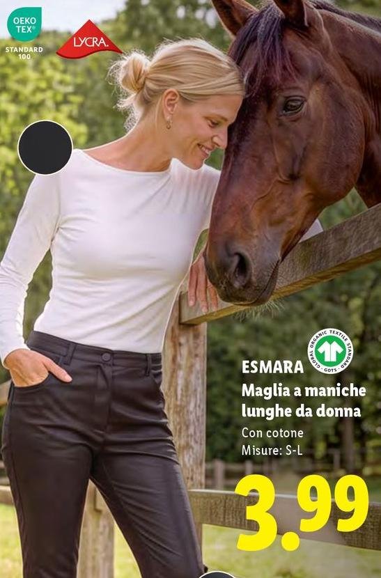 Oeko Tex - Maglia A Maniche Lunghe Da Donna