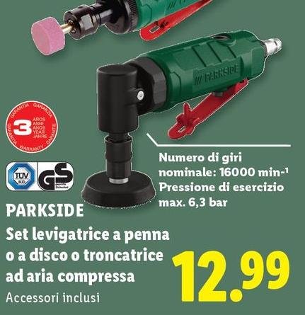 Gs - Set Levigatrice A Penna O A Disco O Troncatrice Ad Aria Compressa