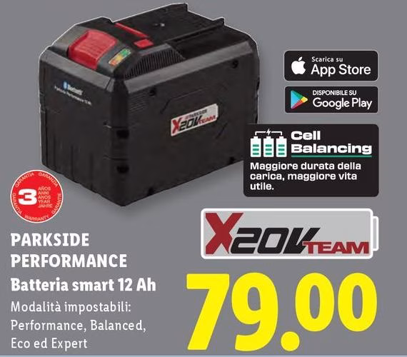 Parkside - Batteria Smart 12 Ah