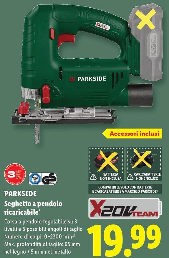 Parkside - Seghetti A Pendolo Ricaricabile