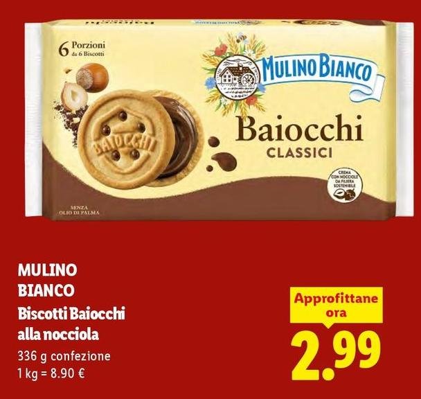 Mulino Bianco - Biscotti Baiocchi Alla Nocciola