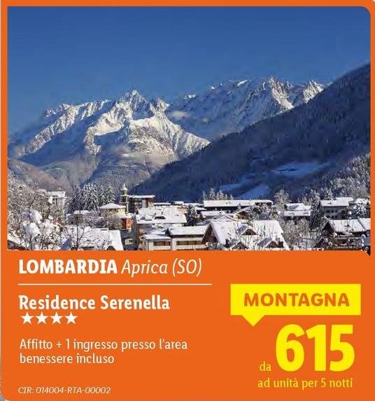 Area - Lombardia Apricia (so) Residence Sernella ★★★