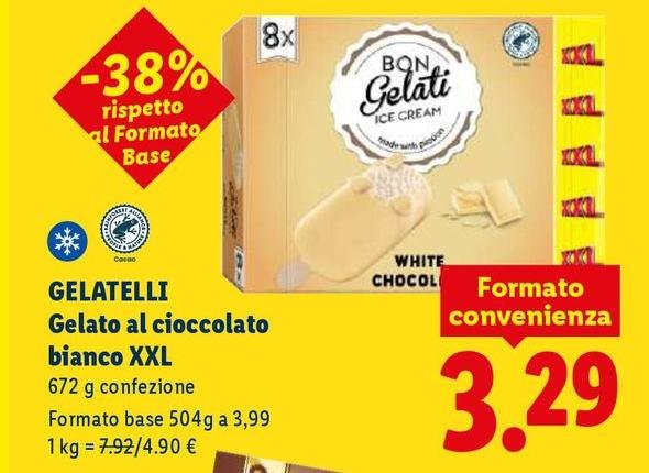 Gelati aloha - Gelato Al Cioccolato Bianco XXL