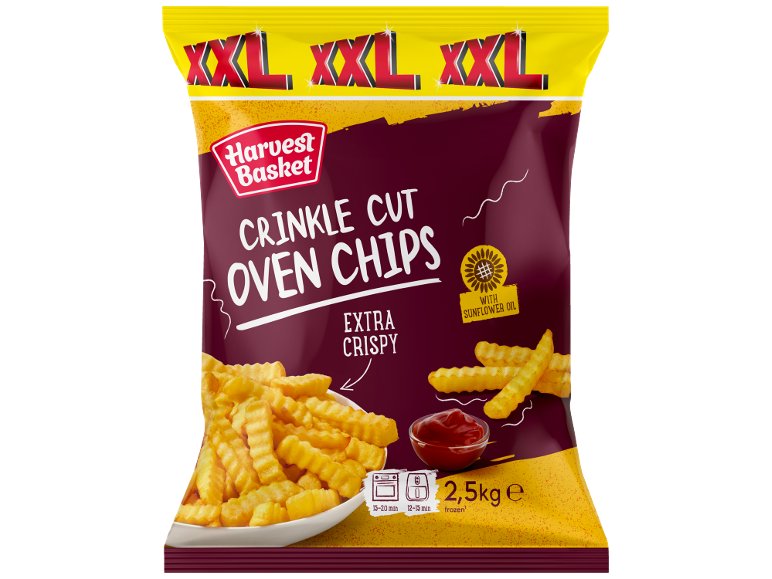 Patatine fritte con taglio ondulato XXL