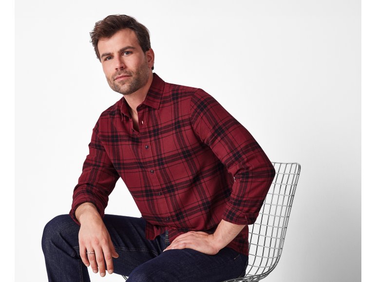 Camicia in flanella da uomo