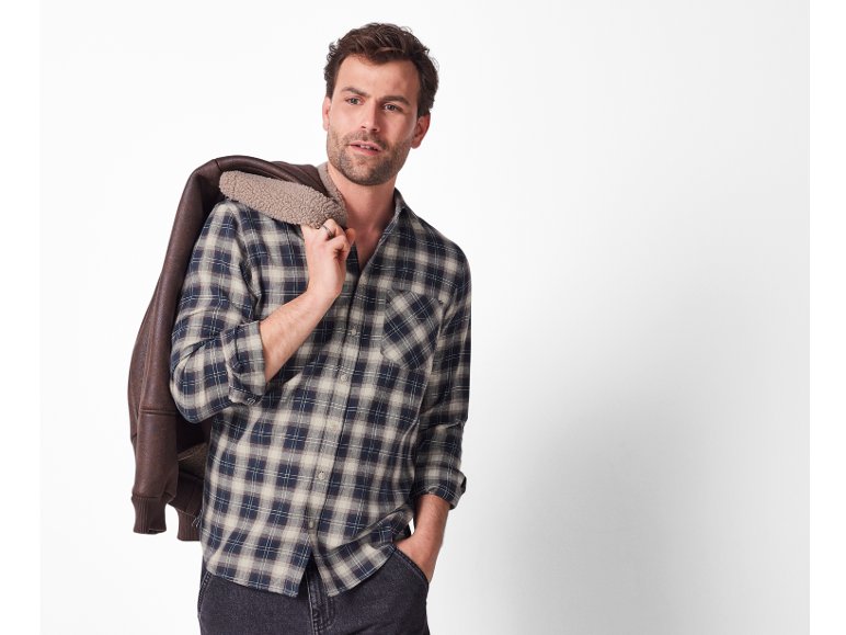 Camicia in flanella da uomo
