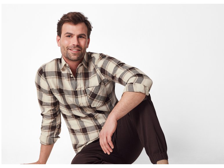 Camicia in flanella da uomo
