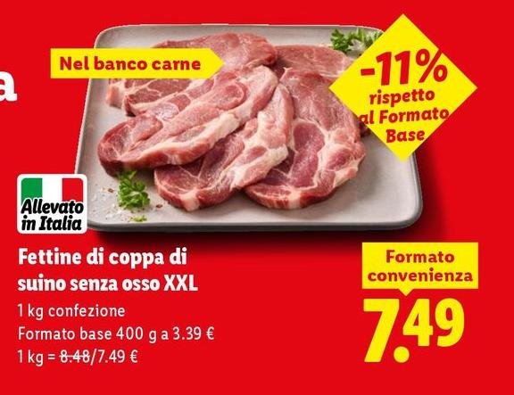 Fettine Di Coppa Di Suino Senza Osso XXL