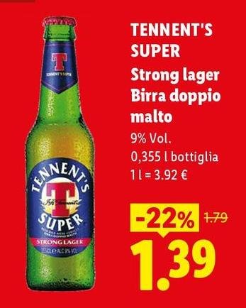 Tennent's - Super Strong Lager Birra Doppio Malto