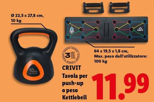 Crivit - Tavola Per Push-Up O Peso Kettlebell