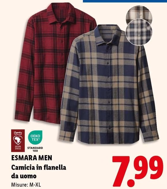Esmara Men - Camicia In Flanella Da Uomo