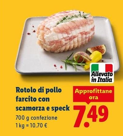 Rotolo Di Pollo Farcito Con Scamorza E Speck