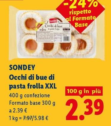 Sondey - Occhi Di Bue Di Pasta Frolla Xxl