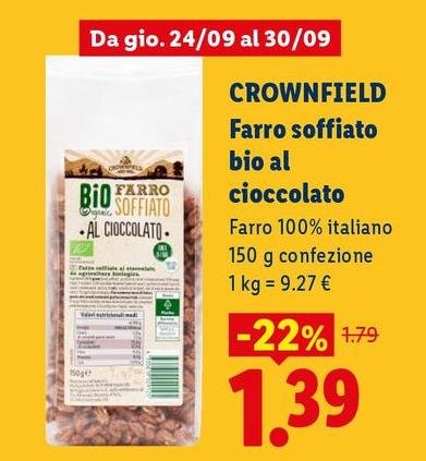 Crownfield - Farro Soffiato Bio Al Cioccolato