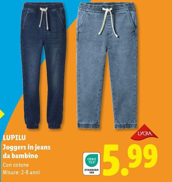 Lupilu - Joggers In Jeans Da Bambino