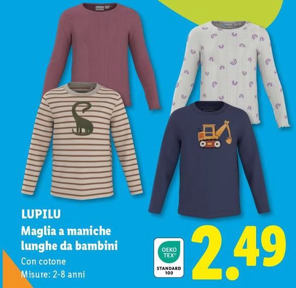 Lupilu - Maglia A Maniche Lunghe Da Bambini