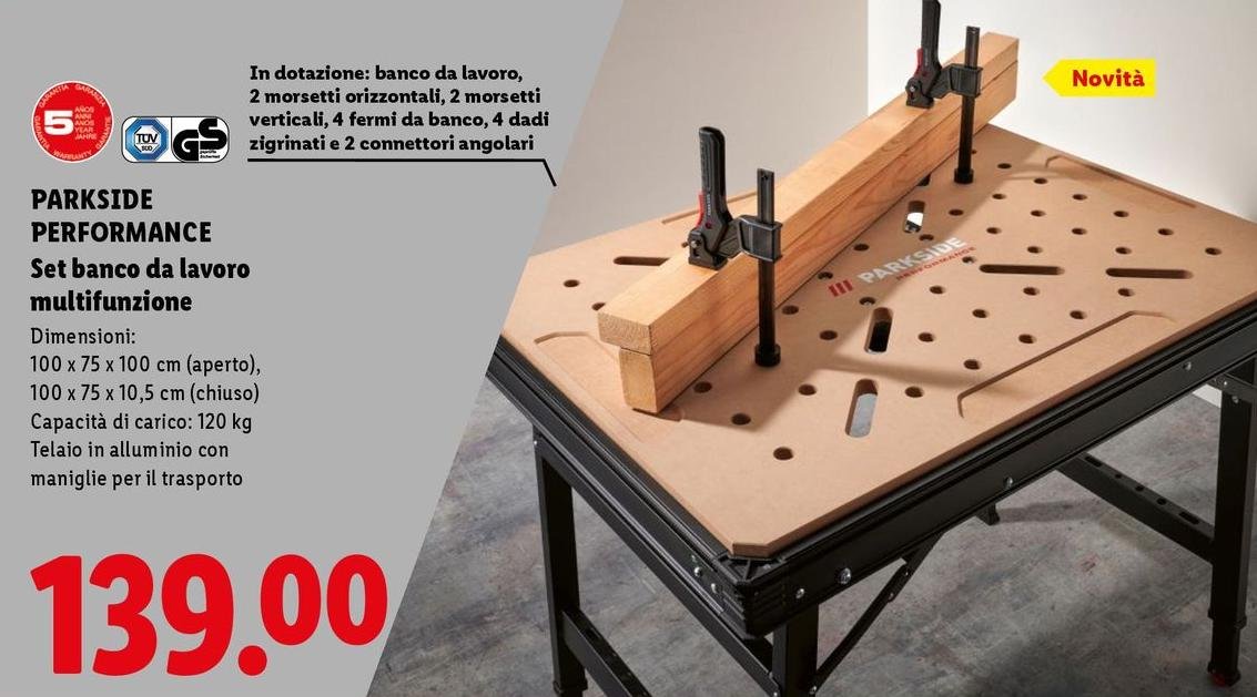 Parkside Performane - Set Para De Lavoro Multifonction