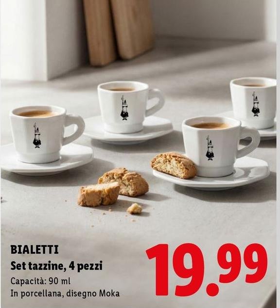 Bialetti - Set Tazzine, 4 Pezzi
