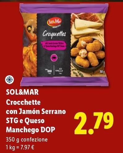 Sol & Mar - Crocchette Con Jamon Serrano Stg E Queso Manchego DOP