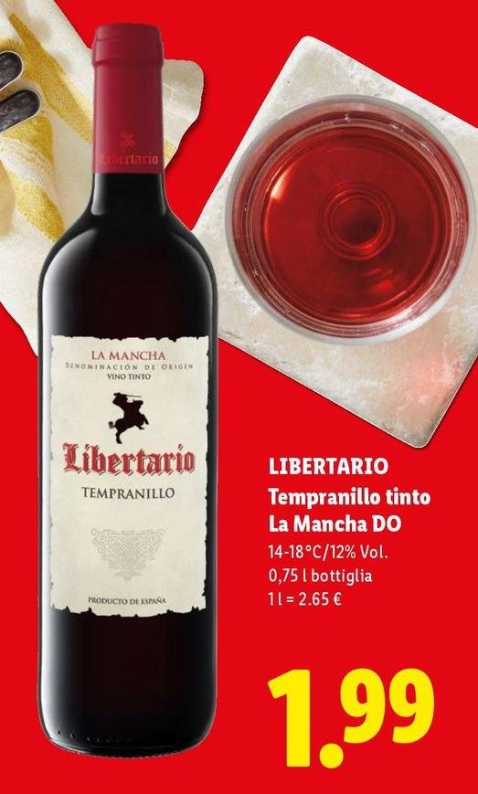 Libertario - Tempranillo Tinto La Mancha DO