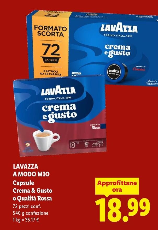 Lavazza - Capsule Crema & Gusto O Qualità Rossa