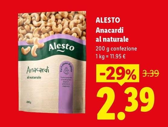 Alesto - Anacardi Al Naturale