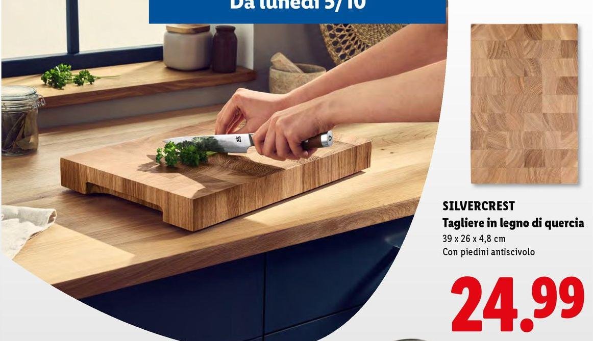 Silvercrest - Tagliere In Legno Di Quercia