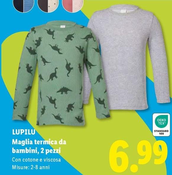 Lupilu - Maglia Termica Da Bambini, 2 Pezzi