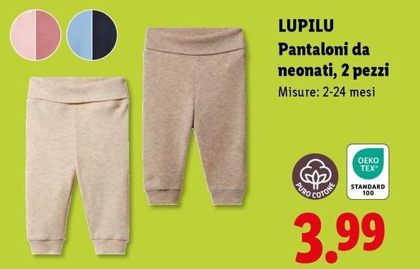 Lupilu - Pantaloni Da Neonati, 2 Pezzi