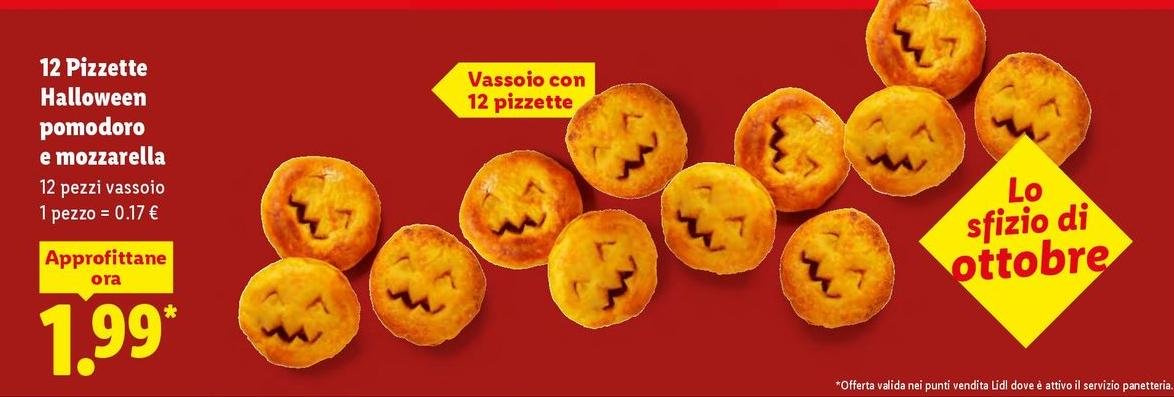 12 Pizzette Halloween Pomodoro